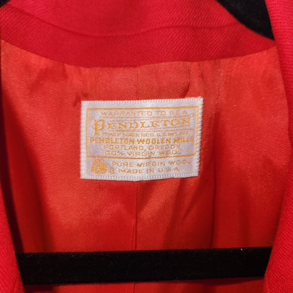 Vintage Women's Red Pendleton Wool Blazer Size 10 - Picture 5 of 8